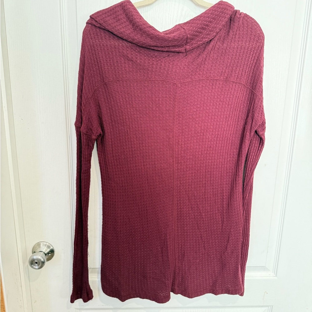 Lucky Brand burgundy Cowl Neck Sweater - Picture 3 of 3